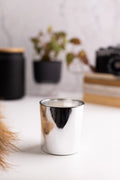 SILVER METALLIC JAR CANDLE 185G