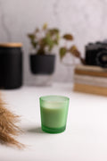 FROSTED GREEN SHORT CANDLE 75G