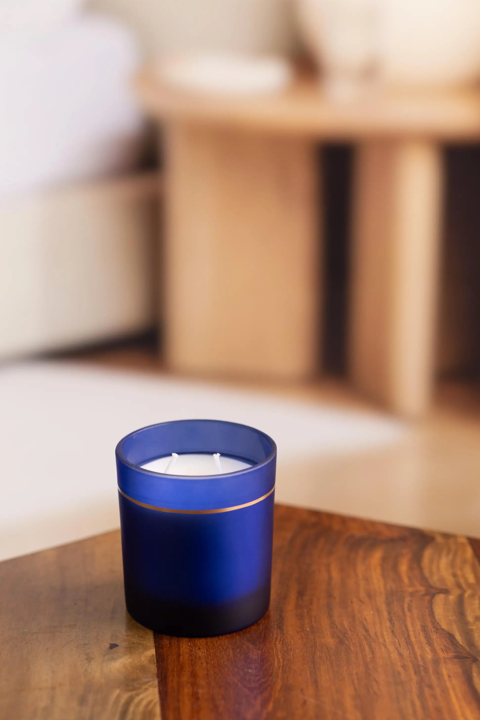 MATTE BLUE WITH GOLD RIM  225G