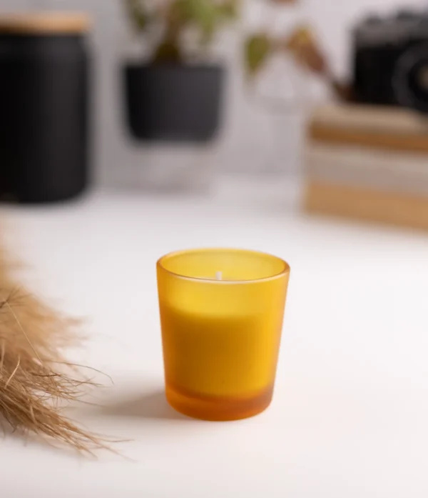 FROSTED GOLD SHORT CANDLE 75G